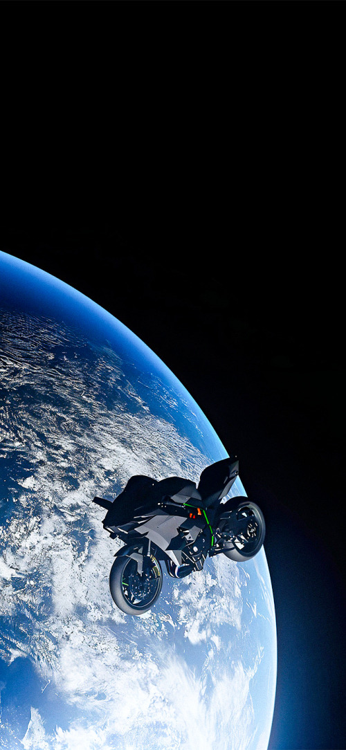Kawasaki in Space Wallpapers iPhone 4k