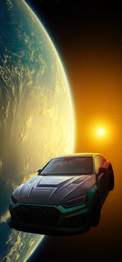 Audi in Space Wallpapers 4k for iPhone