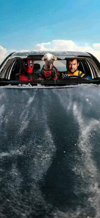 Deadpool & Wolverine Driving Wallpapers for iPhone