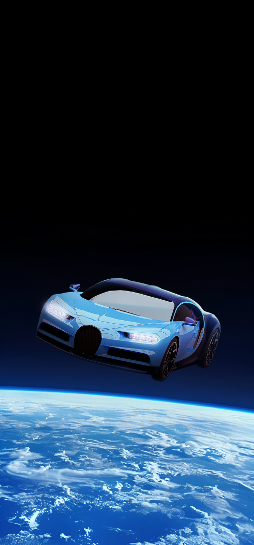 Bugatti in Space Wallpapers 4k iPhone