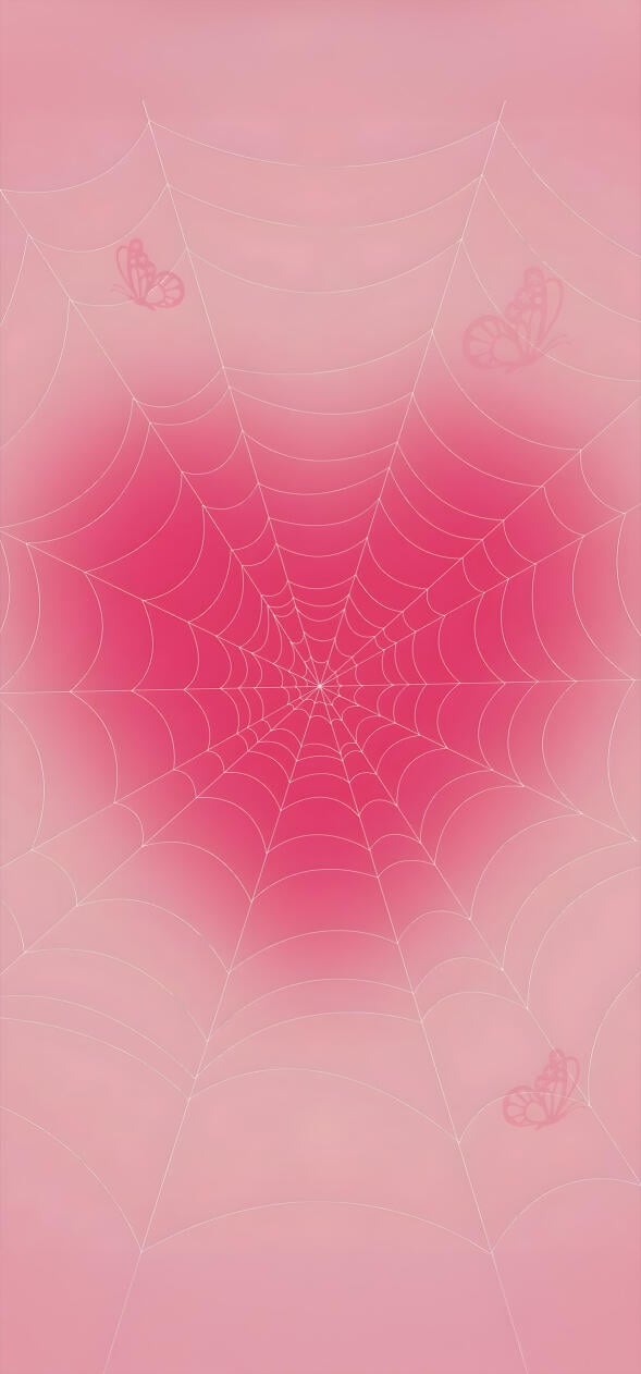 Spider Web Pink Heart Aura HD Wallpapers