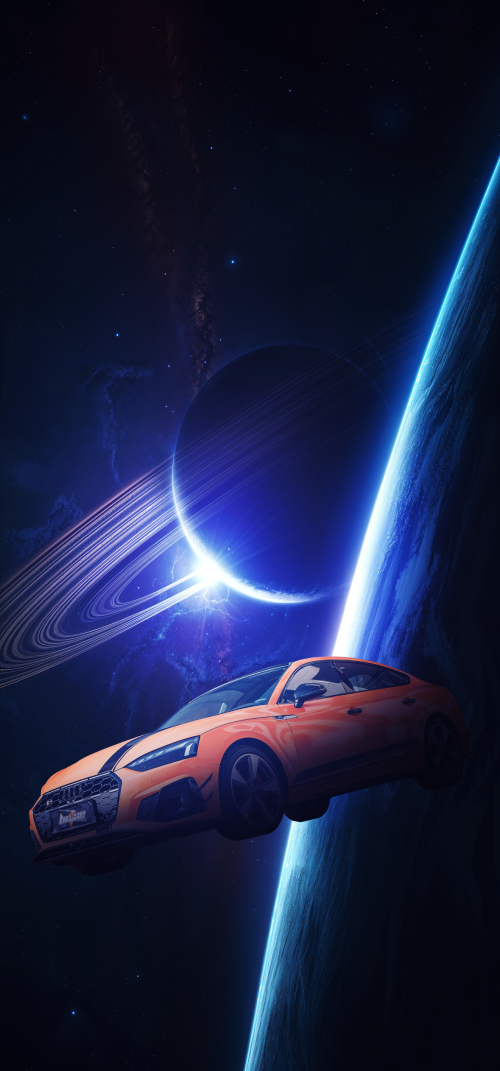 Audi in Space Wallpapers 4k for iPhone