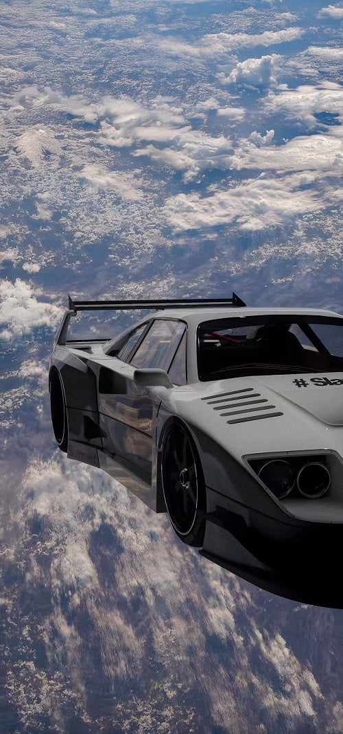 Ferrari in Space Wallpapers 4k iPhone
