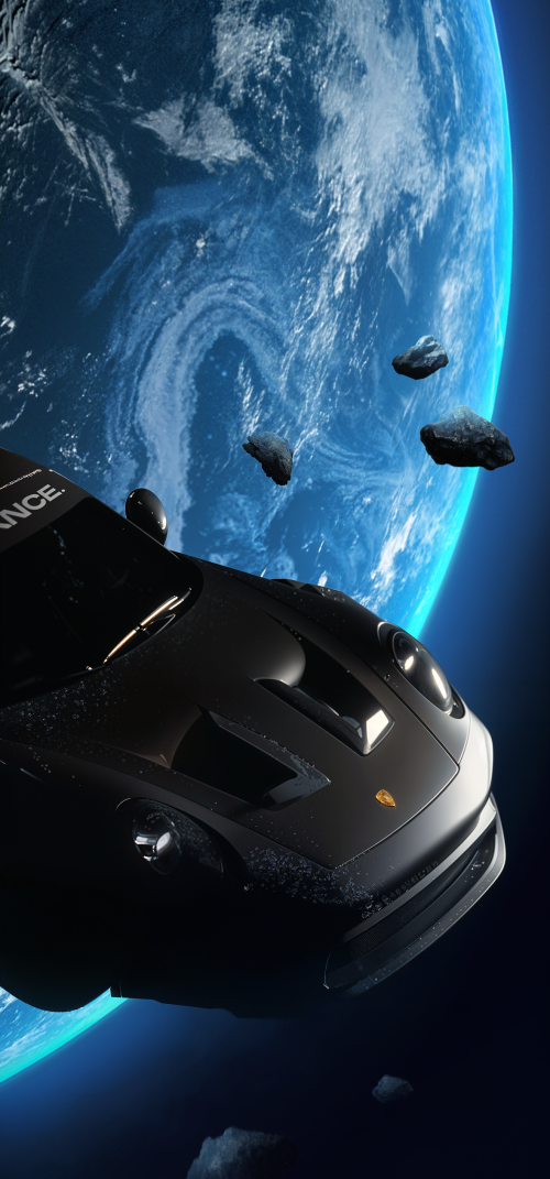 Porsche in Space Live Wallpapers 4K iPhone