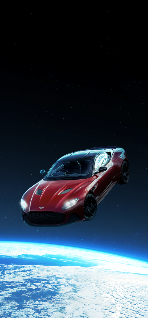 Car in Space 4K wallpapers