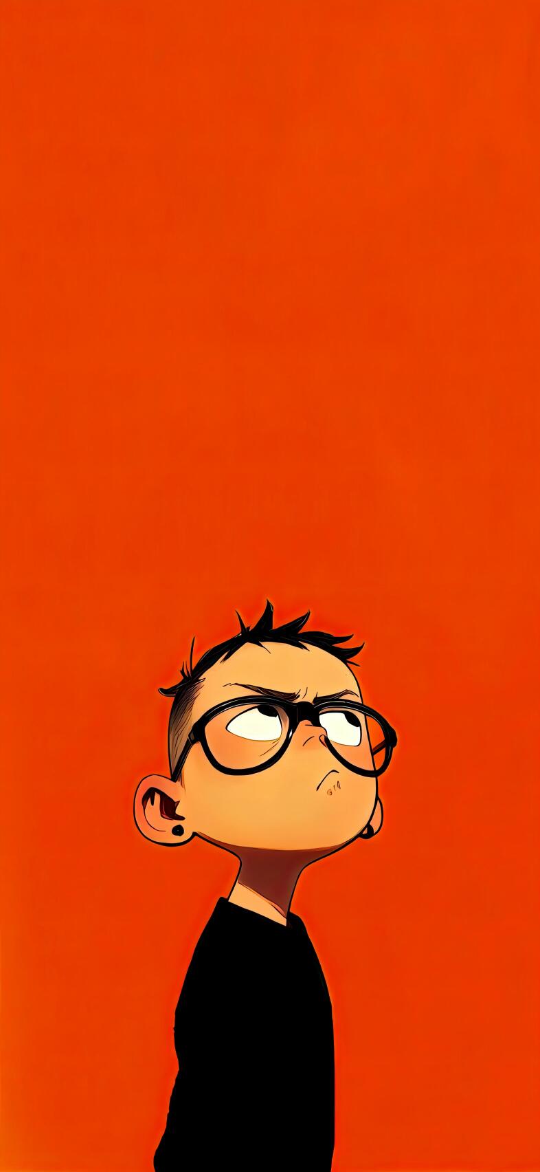 Sketched Little Boy 4K Wallpapers for iPhone